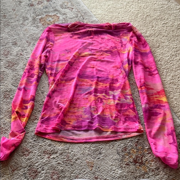 AFRM Tops - AFRM Pink Multicolor Long Sleeve Top